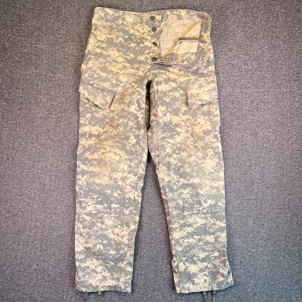 US Military ACU Pants Mens 34x31.5 Camo Cargo Tactical Ripstop Outdoors Hunting